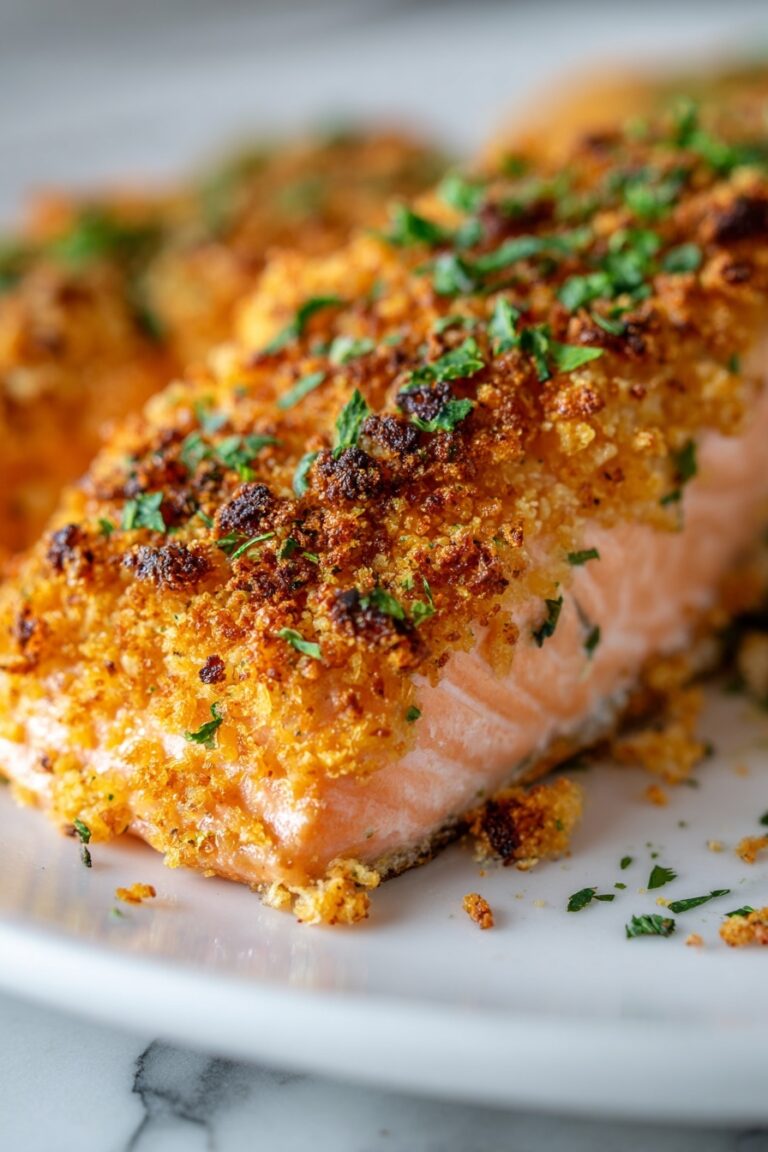 Crispy Parmesan Baked Salmon Recipe