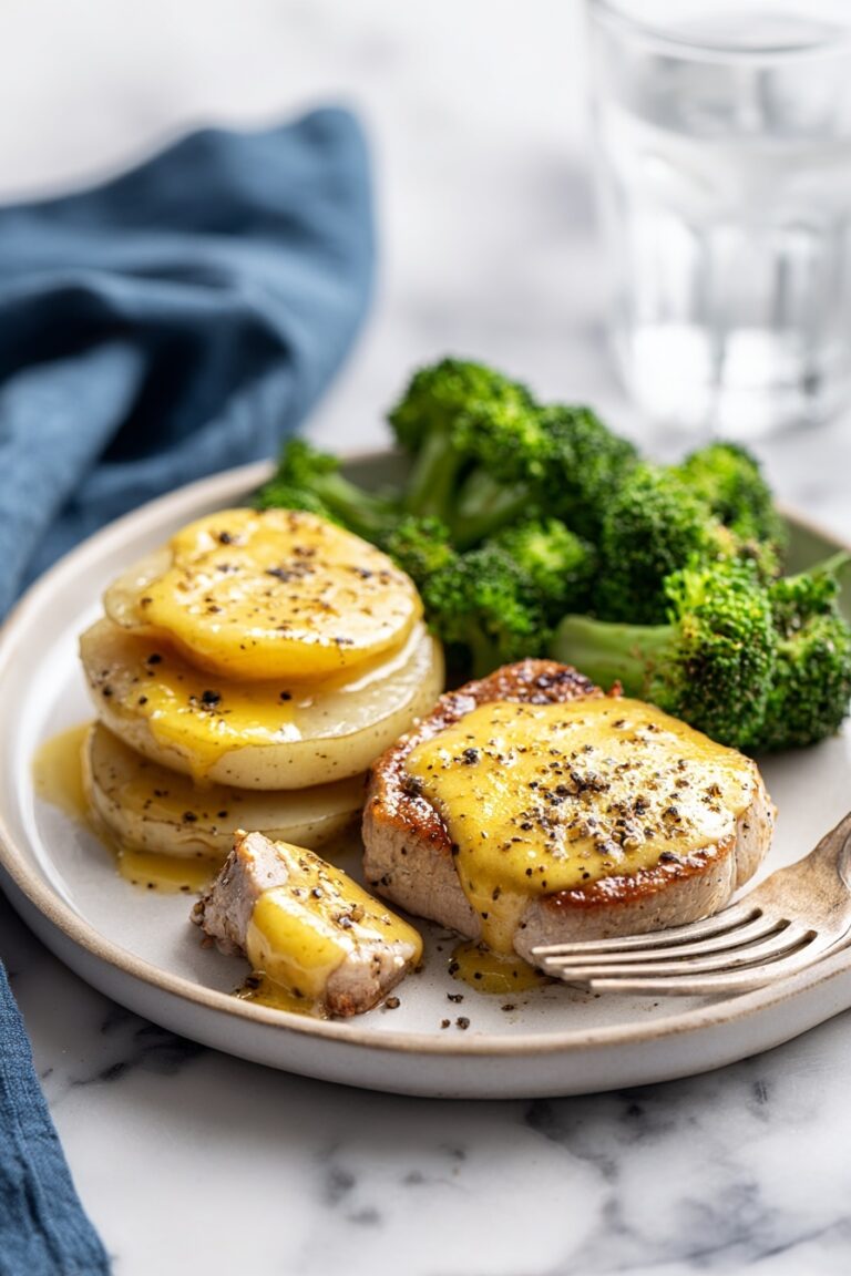 Cheesy Pork Chop and Potato Casserole Recipe