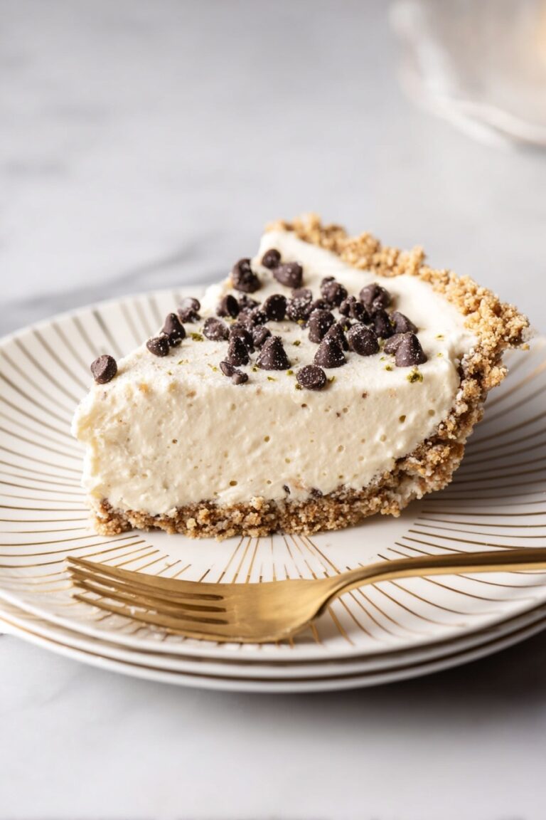 No-Bake Pistachio Cannoli Pie Recipe