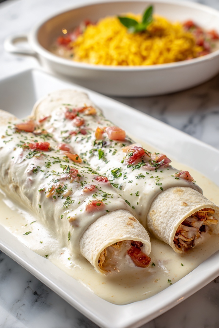 Queso Chicken Enchiladas Bake Recipe - Serving Suggestion