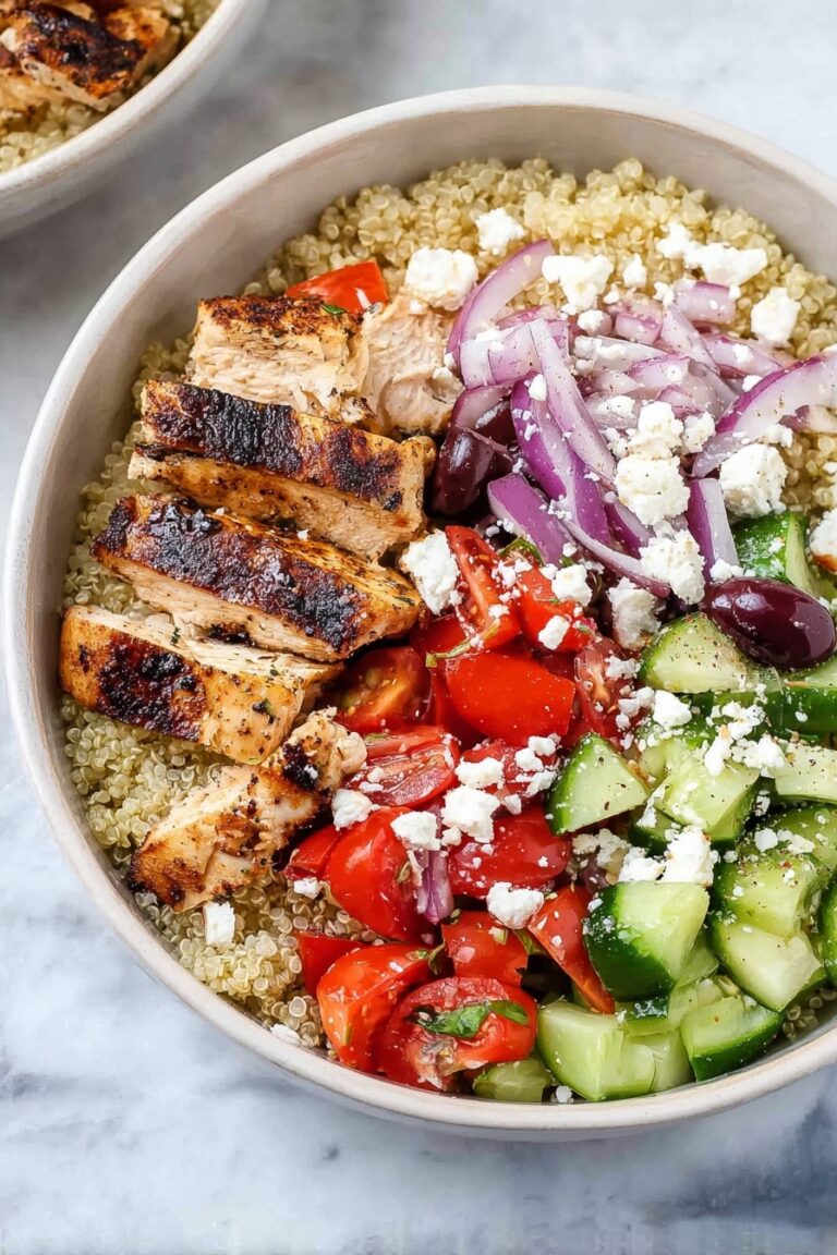 Greek Chicken Quinoa Bowls Recipe