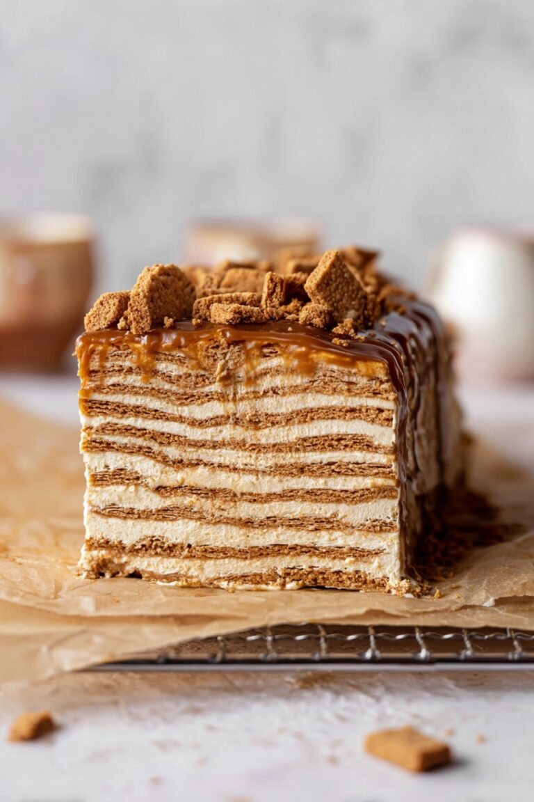 No-Bake Cookie Butter Icebox Cake Recipe