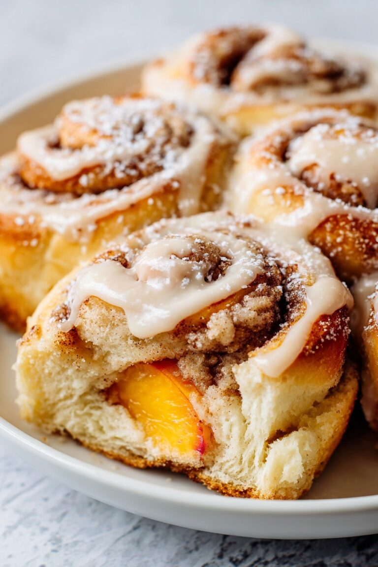 Peach Cinnamon Roll Recipe
