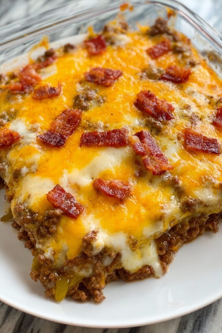 Keto Bacon Cheeseburger Casserole Recipe