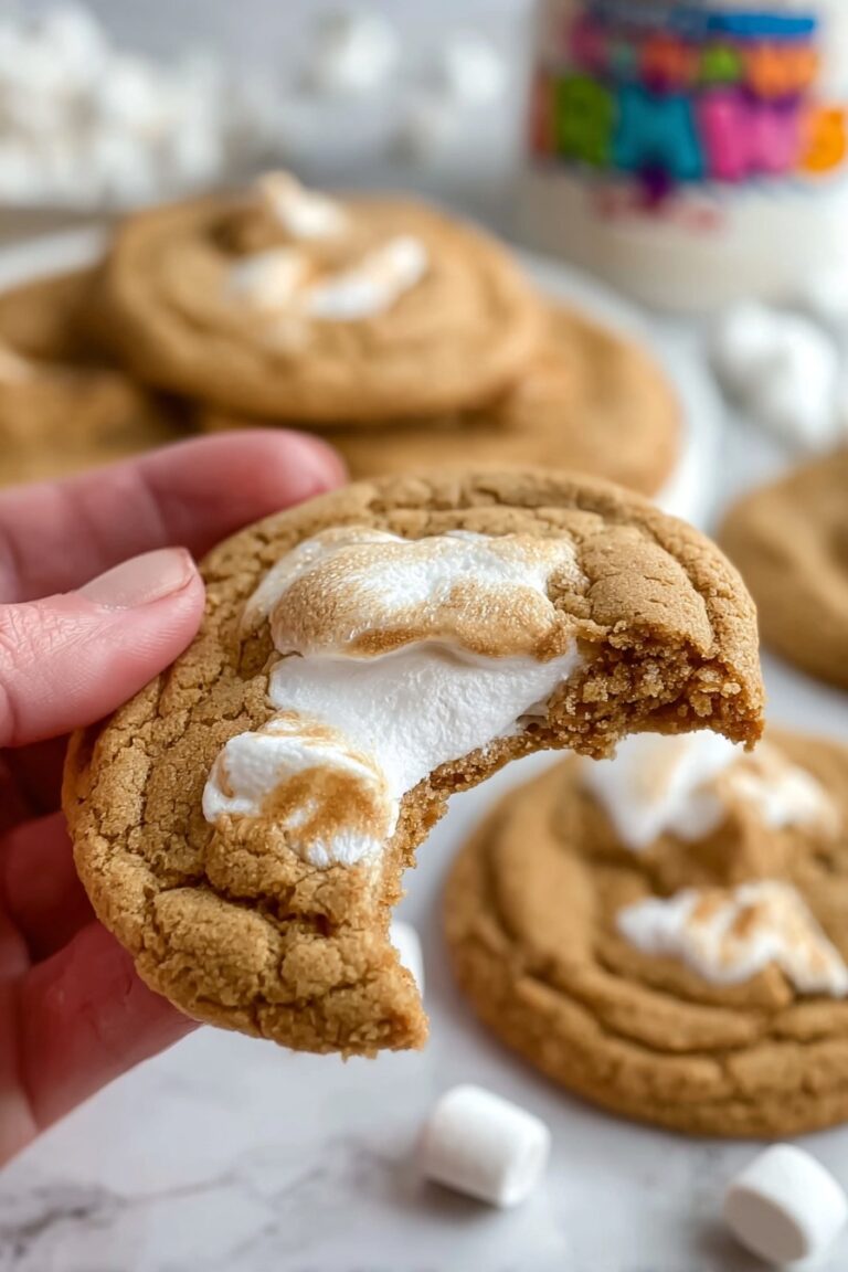 Fluffernutter Cookies with Peanut Butter and Marshmallow Recipe