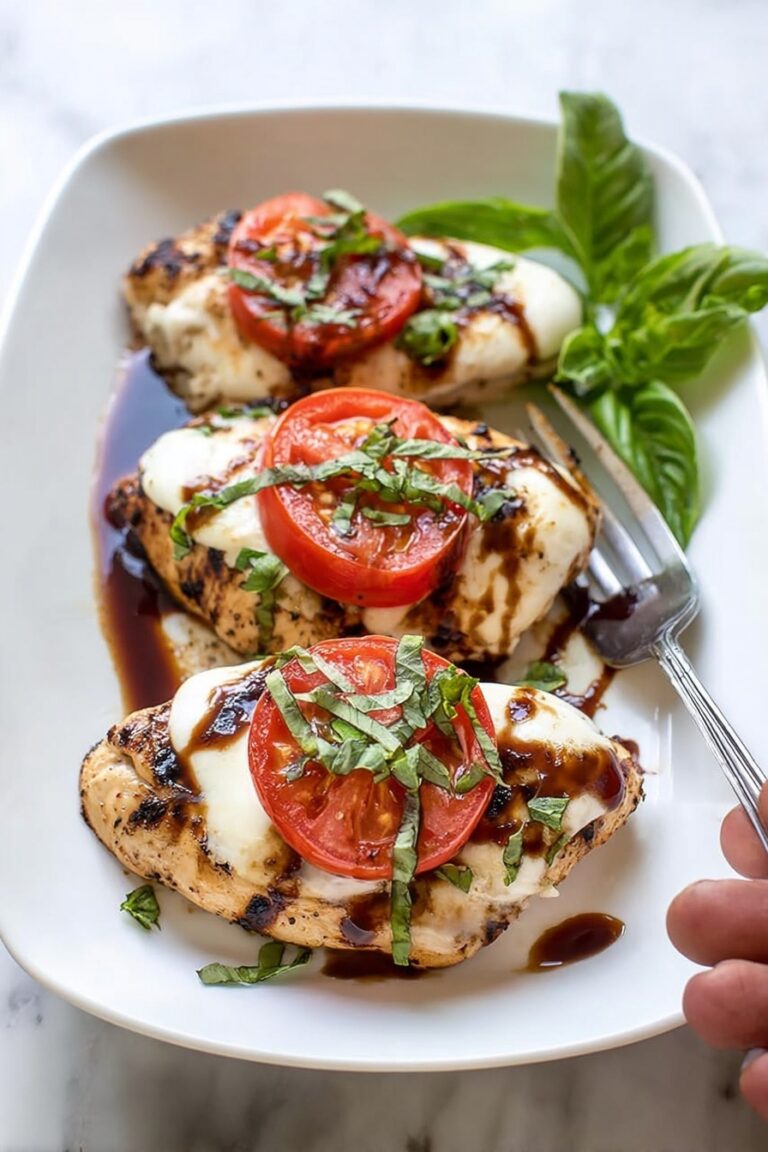 Grilled Chicken Caprese with Balsamic Reduction Recipe