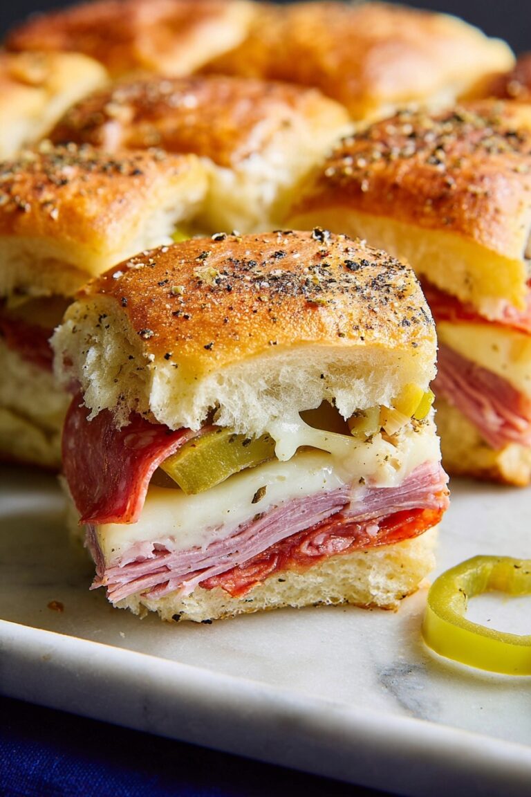 Hot Italian Sub Slider Sandwiches Recipe