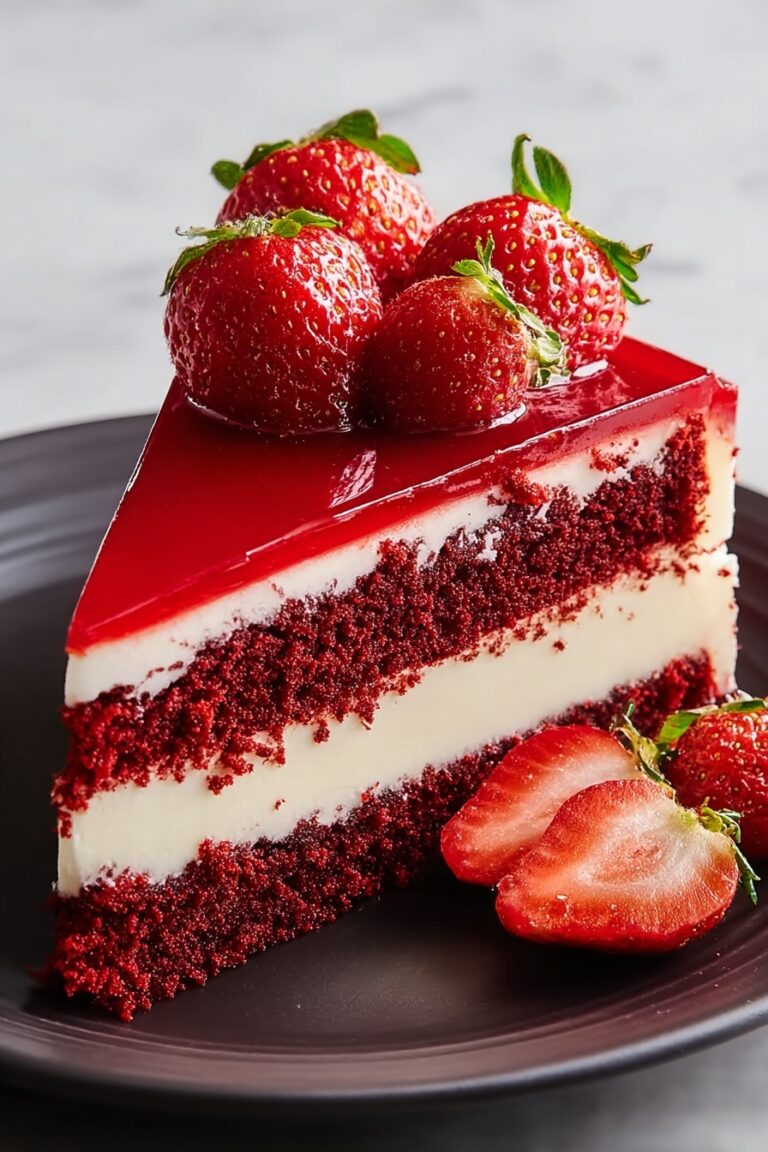 Red Velvet Strawberry Cheesecake Layer Recipe