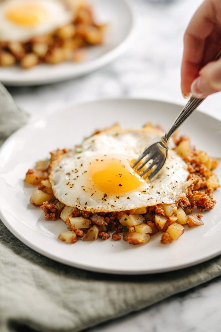 Crispy Corned Beef Hash with Poached Eggs Recipe