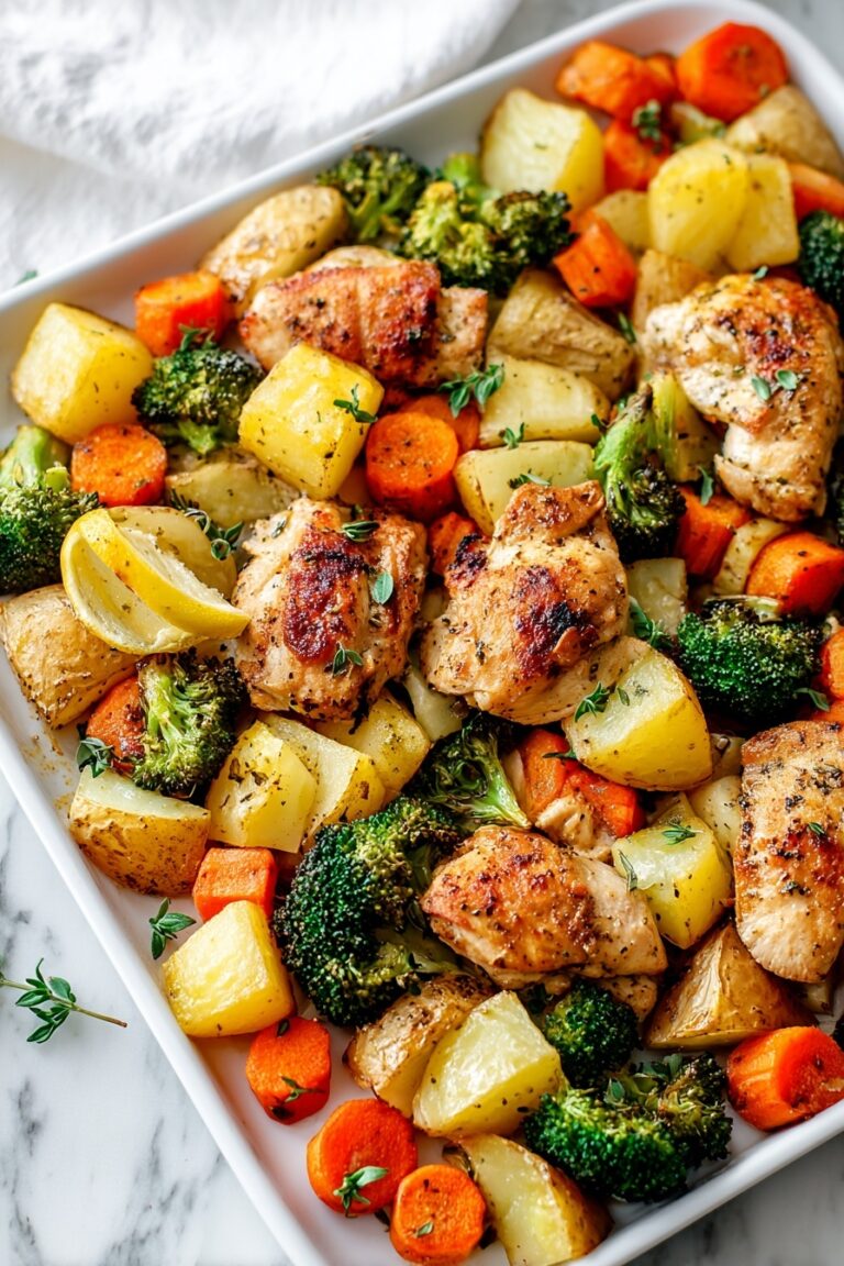 Lemon Herb Chicken and Vegetables Sheet Pan Recipe