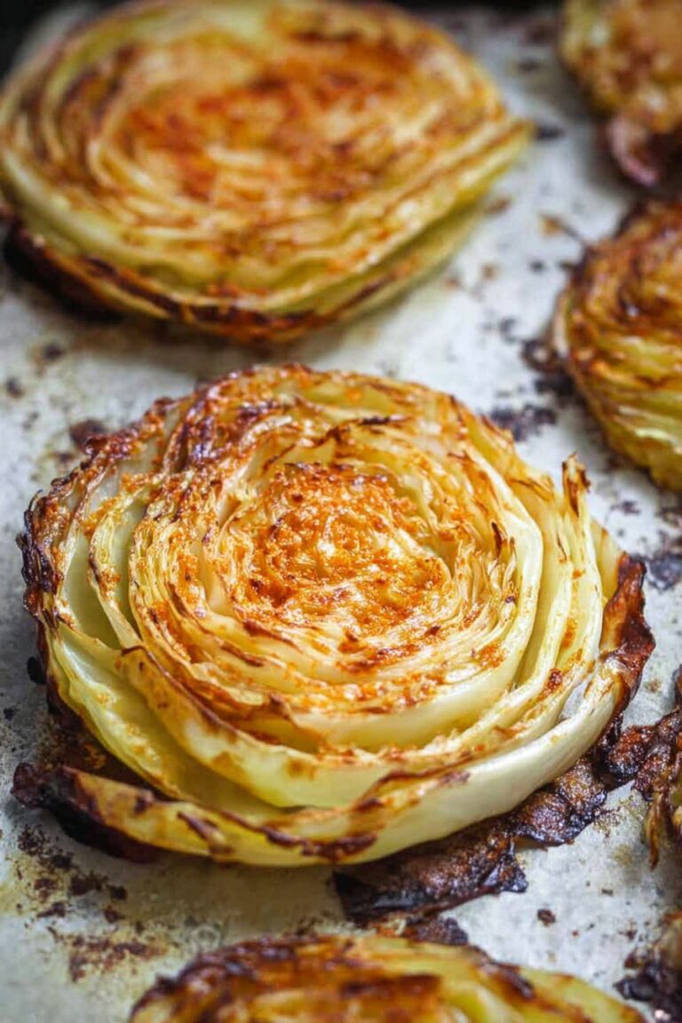 Roasted Cabbage Steaks with Garlic and Paprika Recipe