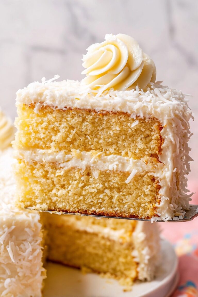 Coconut Cake with Cream Cheese Frosting Recipe
