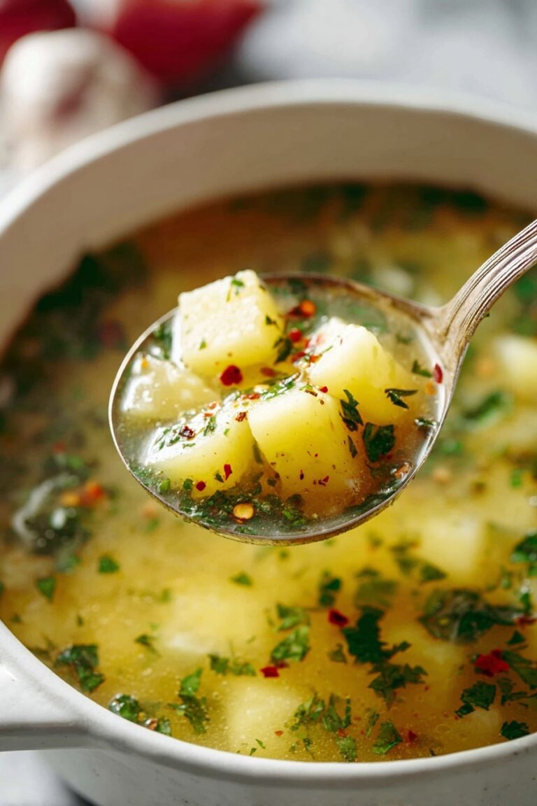 Garlic Potato Soup for Hangover Recovery Recipe