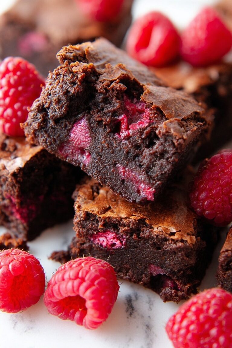 Raspberry Brownies with Raspberries and Jam Recipe